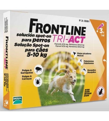 FRONTLINE TRI-ACT S 5-10KG (3 PIPETAS)